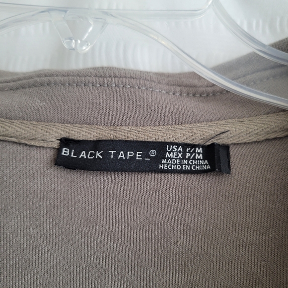 BLACK TAPE Womens Gray Green Cuffed Sleeve Collared Distressed Shacket Med - Picture 5 of 9